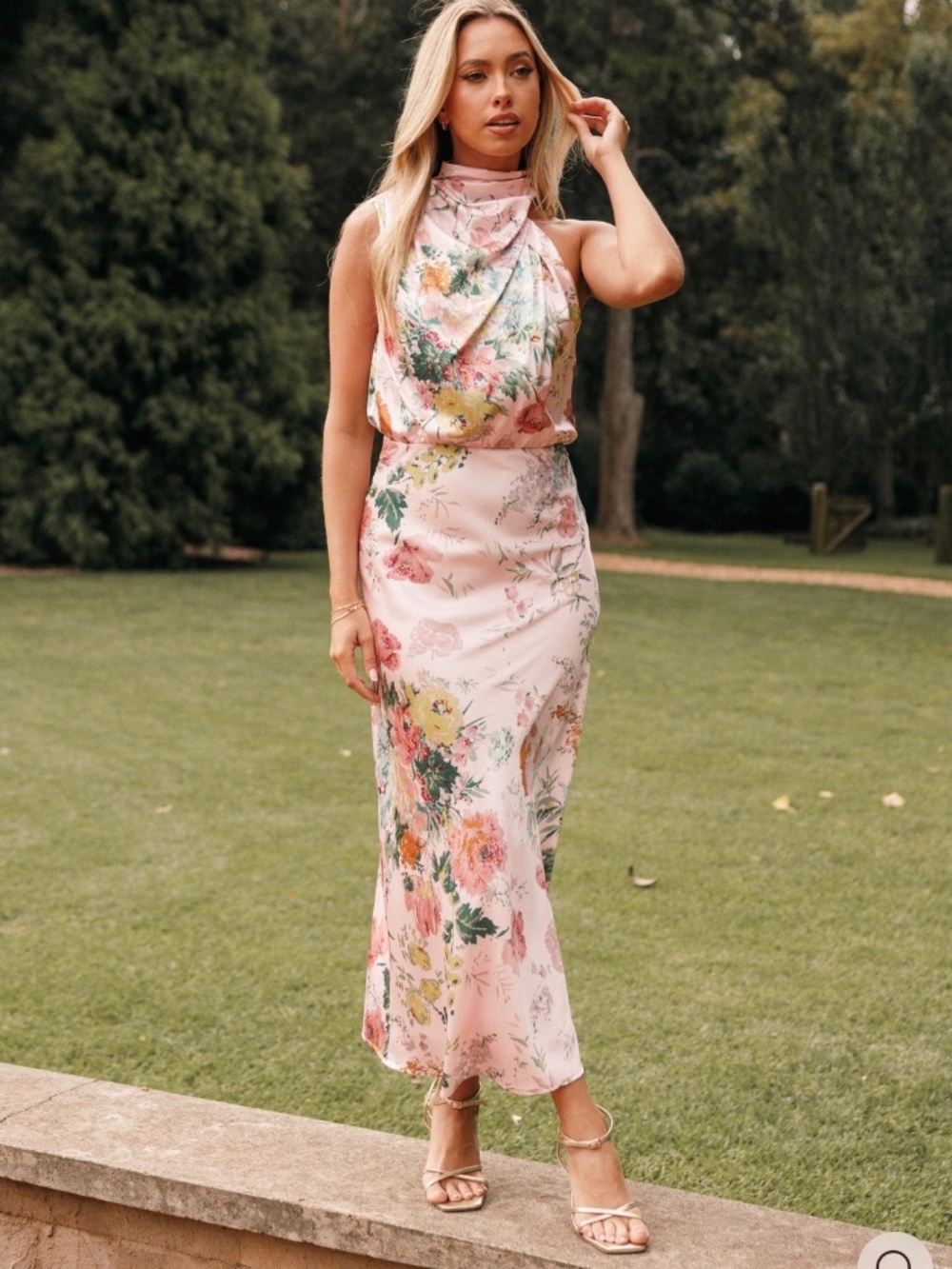 Anabelle Halter Neck Midi Dress
